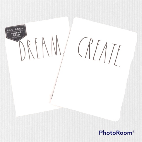 Rae Dunn Notebooks DREAM/CREATE 2 pack - Picture 1 of 8